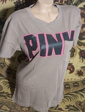 PINK Victoria's Secret Short Sleeve Tee in Taupe